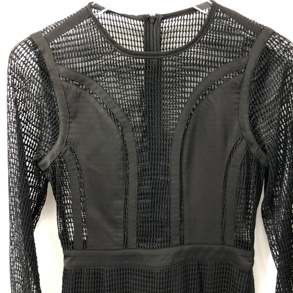 NBD Sabrina Small Black Sheer Mesh Net Sexy Romper Dress Revolve.com - Picture 7 of 16